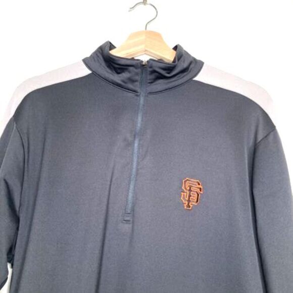 Antiqua San Francisco Giants Quarter Zip Performance Pullover Mens Size M - Picture 4 of 11